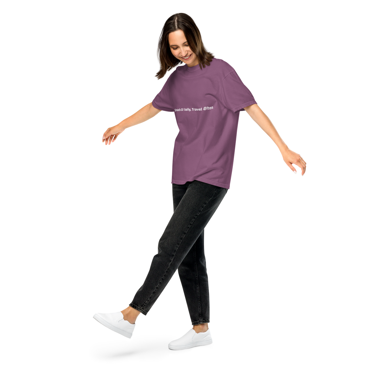 Snack Globally, Travel Often – Unisex Garment-Dyed Tee