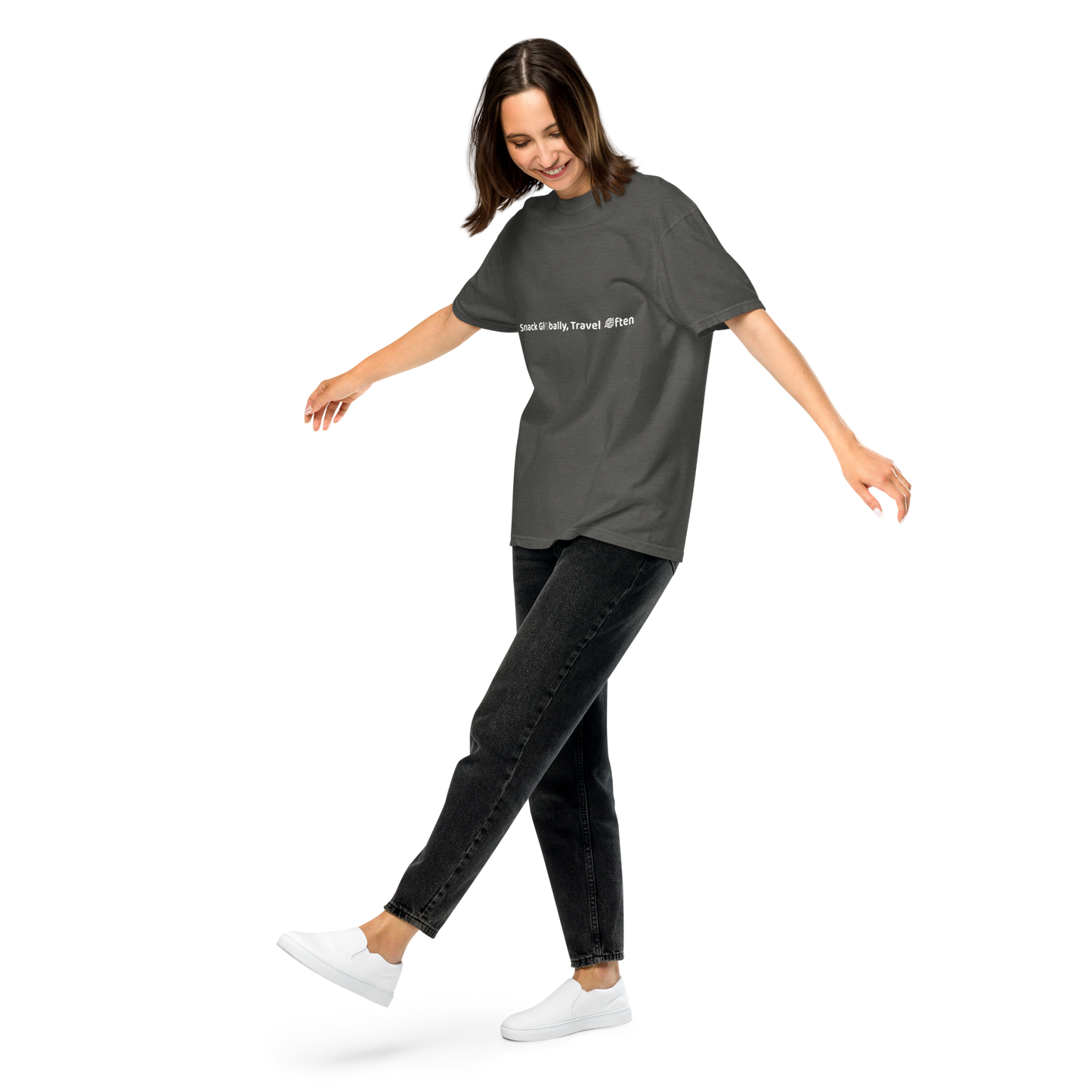 Snack Globally, Travel Often – Unisex Garment-Dyed Tee